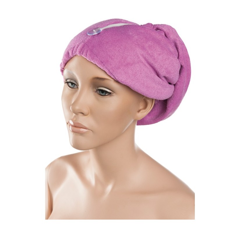 GORRO TOALLA GOMA Y BOTON 100% ALGODON