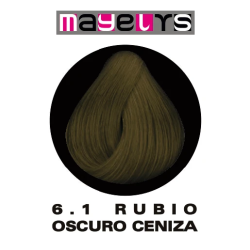 TINTE RUBIO OSCURO CENIZA 6.1 100ml