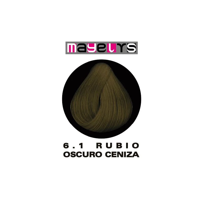 TINTE RUBIO OSCURO CENIZA 6.1 100ml