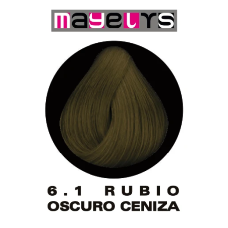 TINTE RUBIO OSCURO CENIZA 6.1 100ml