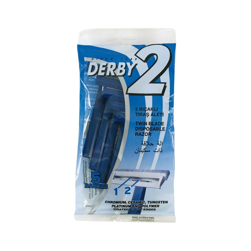 5 MAQUINILLAS AFEITAR 2 HOJAS DERBY2