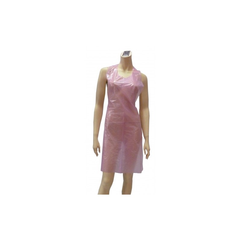 DELANTAL DESECHABLE ROSA 110x60cm 50ud