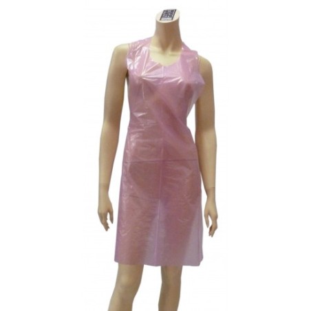 DELANTAL DESECHABLE ROSA 110x60cm 50ud