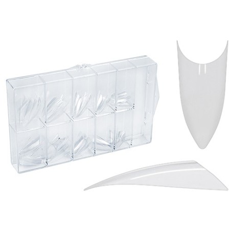 CAJA DE 100 TIPS STILETTO TRANSPARENTE