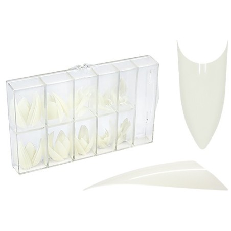 CAJA DE 100 TIPS STILETTO NATURALES
