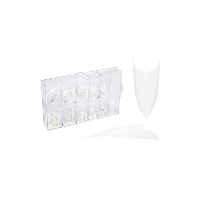 CAJA DE 100 TIPS STILETTO BLANCO