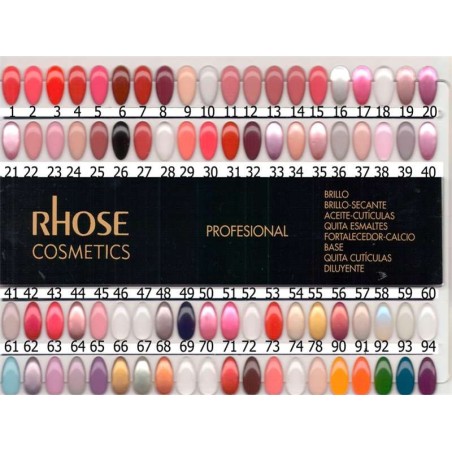 CATALOGO ESMALTE DE UÑAS RHOSE