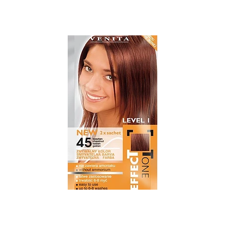 CHAMPU 45 CASTAÑO 2x25ml VENITA