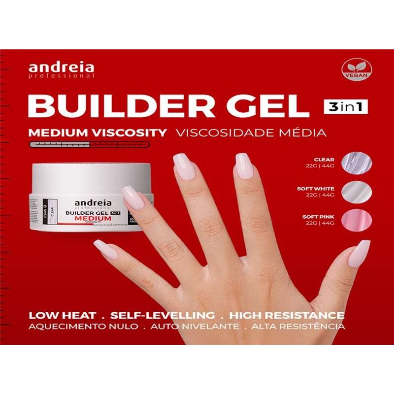 GEL CONSTR.CLEAR MEDIA VISC.ANDREIA 44gr