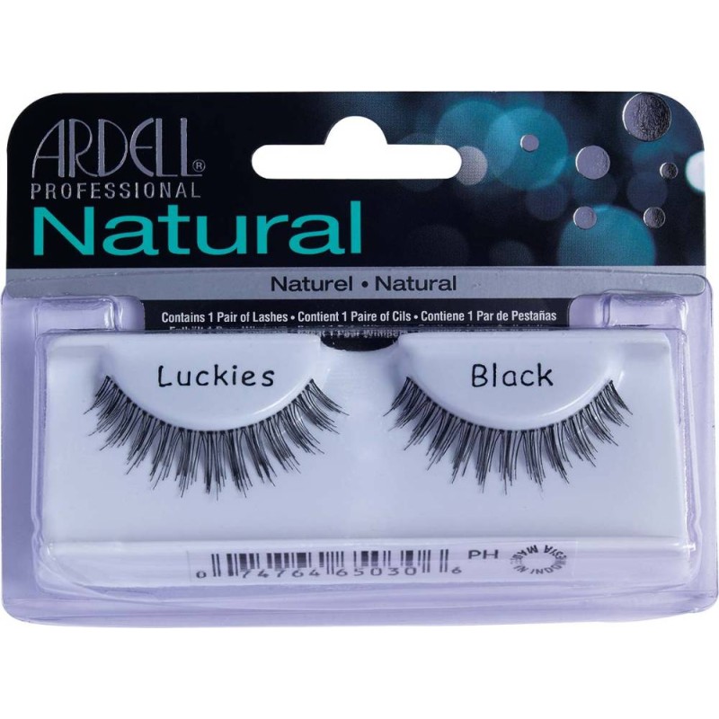 PESTAÑAS ARDELL LUCKIES NEGRA C/ADHESIVO